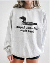 Stupid Canadian Wolf Bird Tee/Crewneck