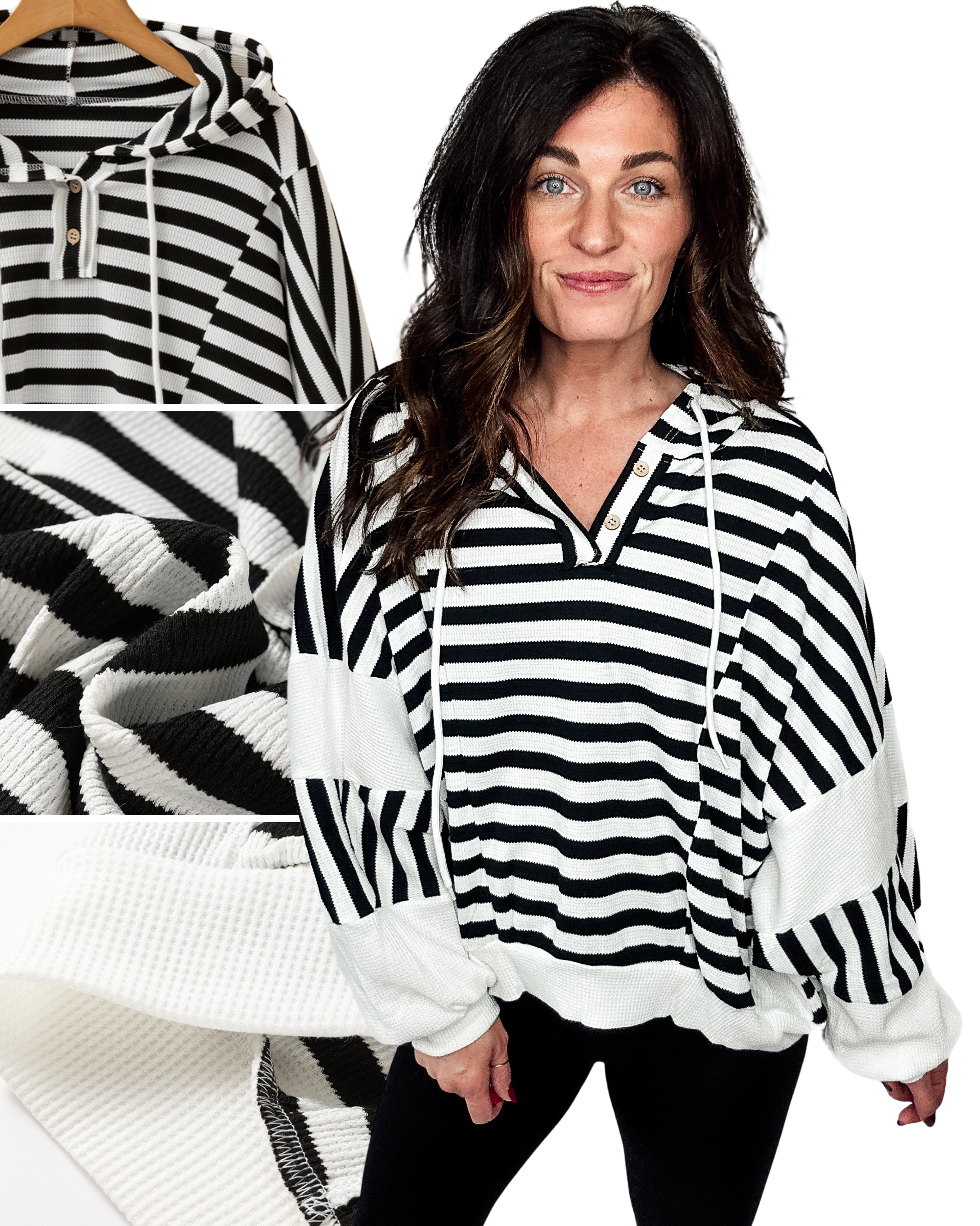 Mono Striped Hoodie - PREORDER