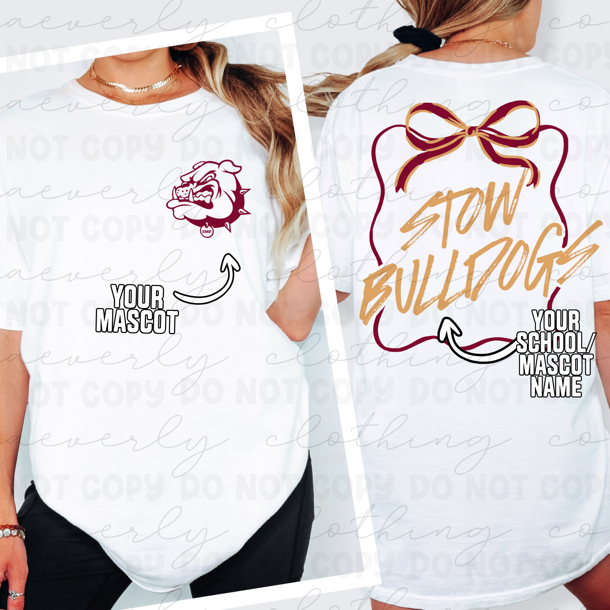 Your School/Mascot Grunge Graffiti Coquette Graphic Preorder