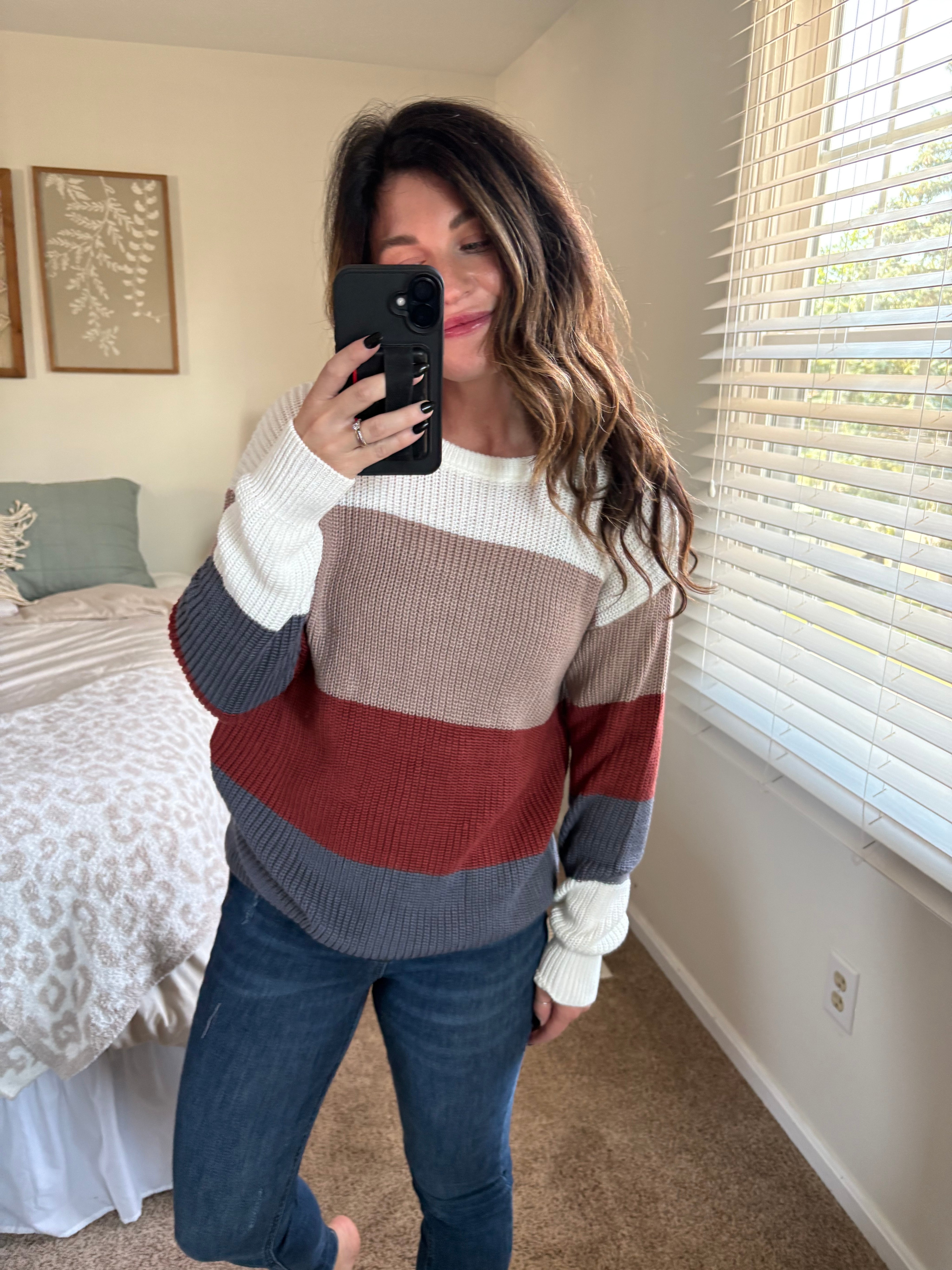 Colorblock Cozy Knit Sweater PREORDER
