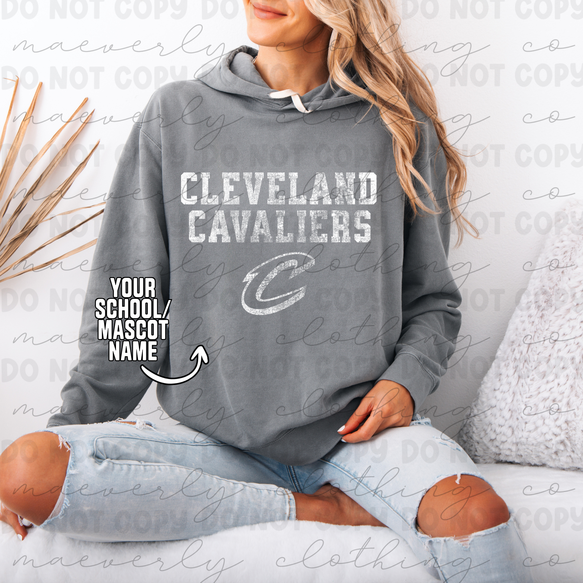 Any School/Any Team Monotone Mascot Graphic