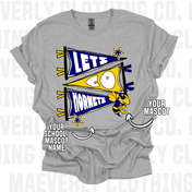 Any School/Any Team Pennant Stack Graphic