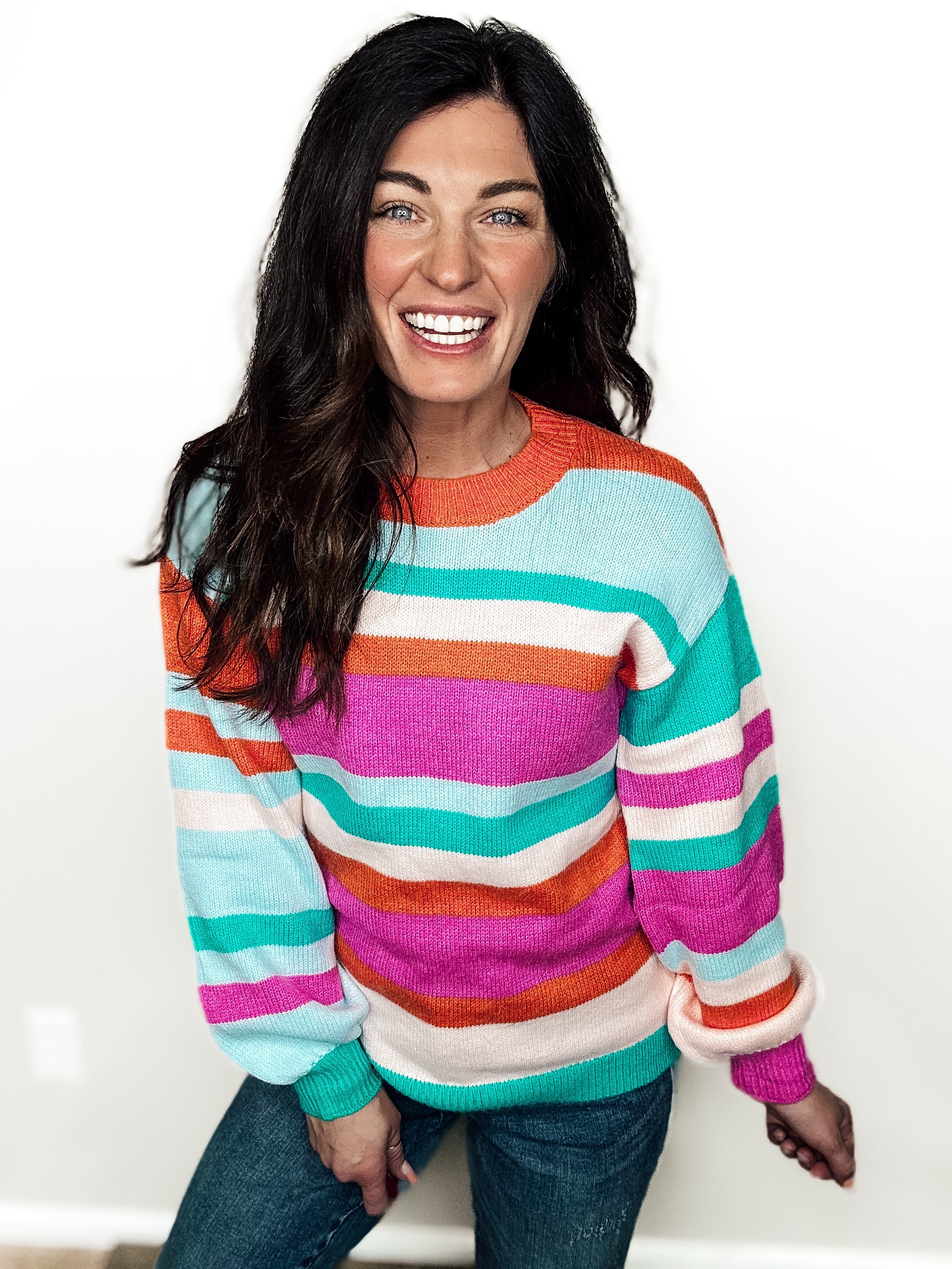 Sunset Bliss Striped Sweater - PREORDER