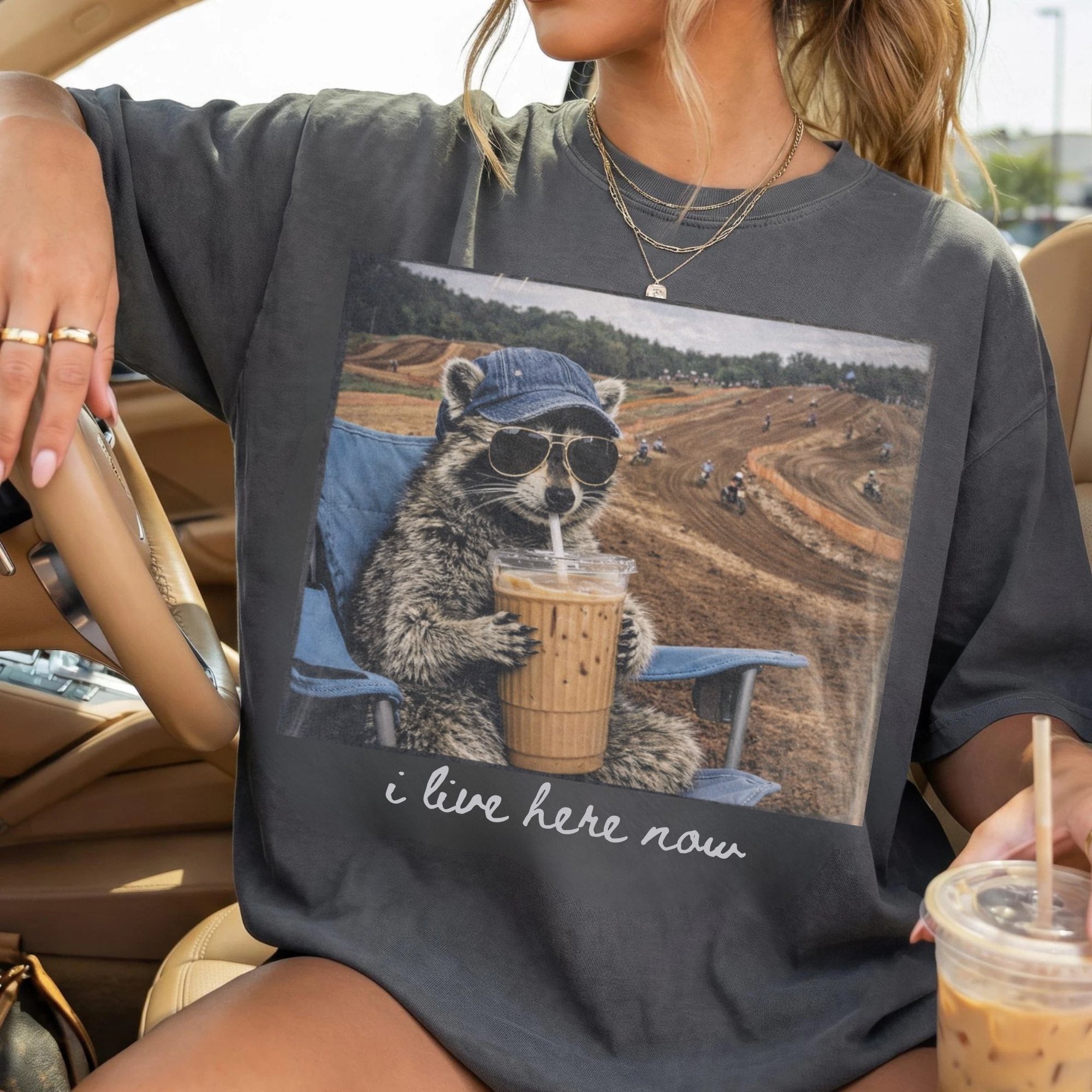 I Live Here Now - CHOOSE YOUR SCENARIO - Comfort Colors Pepper Tee