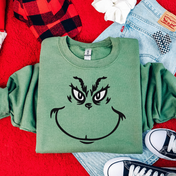 Grinch Face Tee/Crewneck