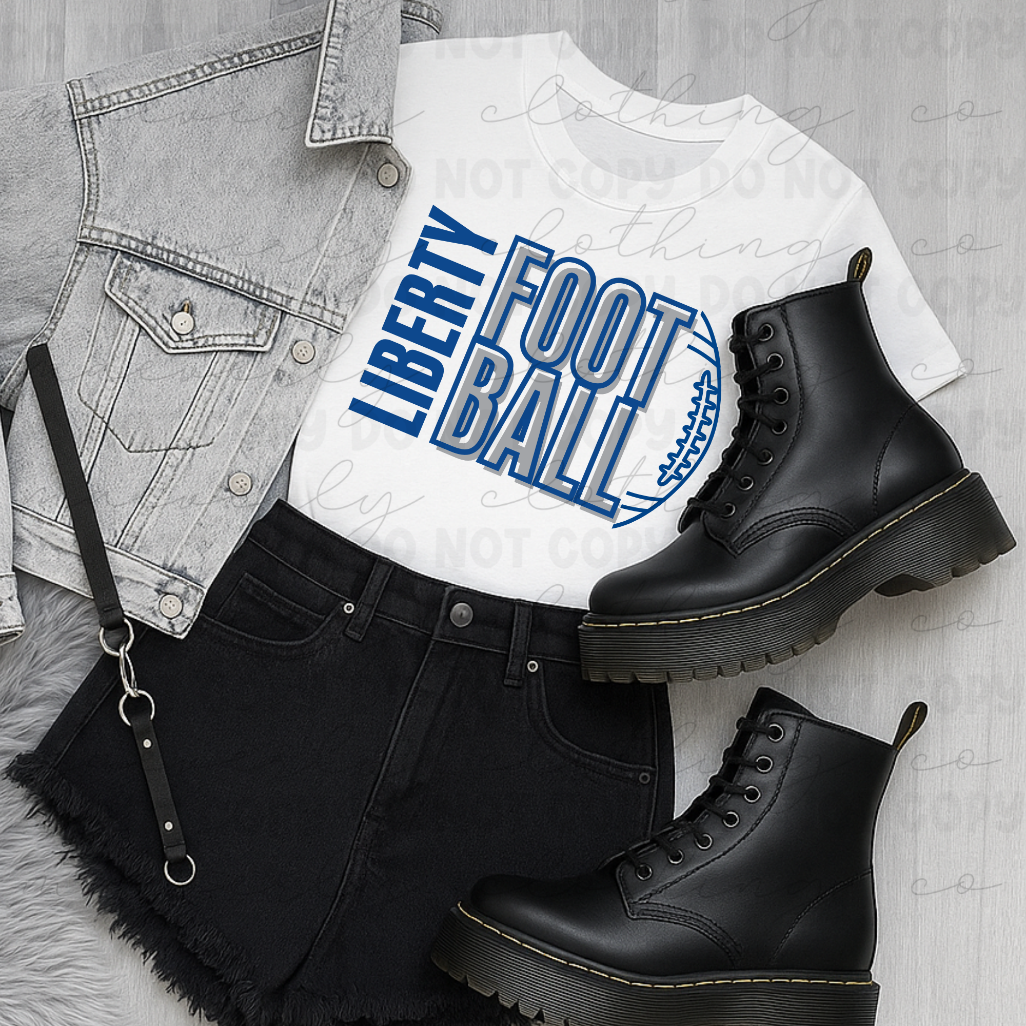 The Stacked Football || Olentangy Liberty Graphic