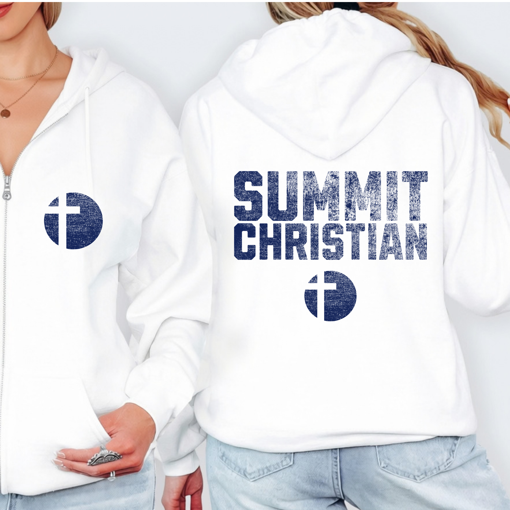 Summit Christian Monotone Mascot Full Zip Hoodie