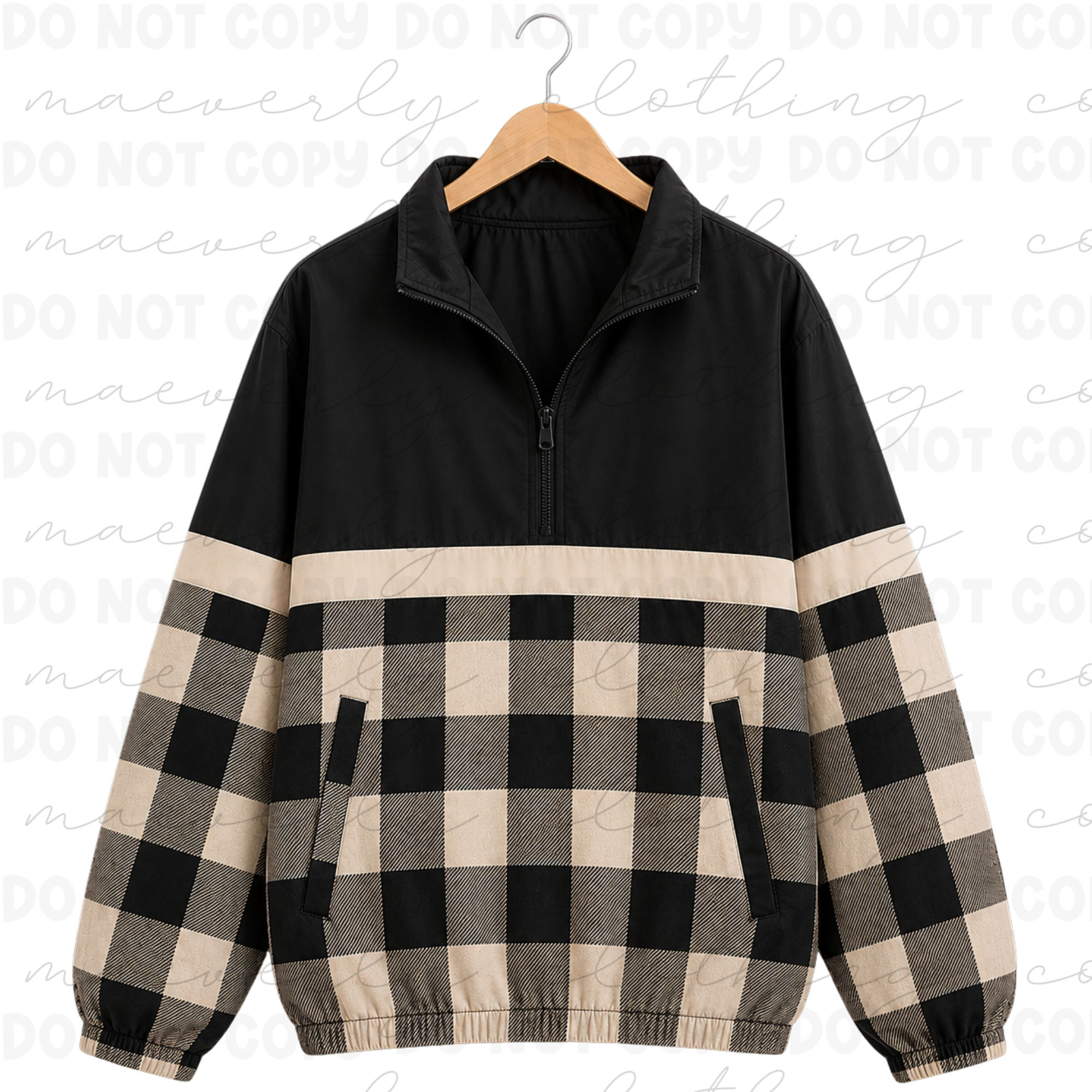 The Autumn Club Quarter Zip | Black Buffalo Plaid Preorder [ETA 4-5.5 weeks]