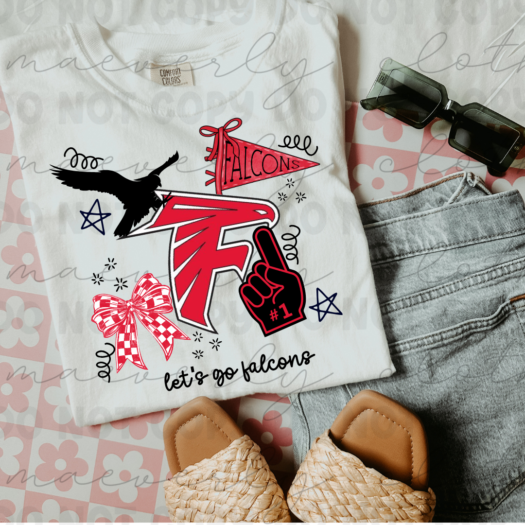 Field Falcons Pep Rally Pick Mascot Tee/Crewneck