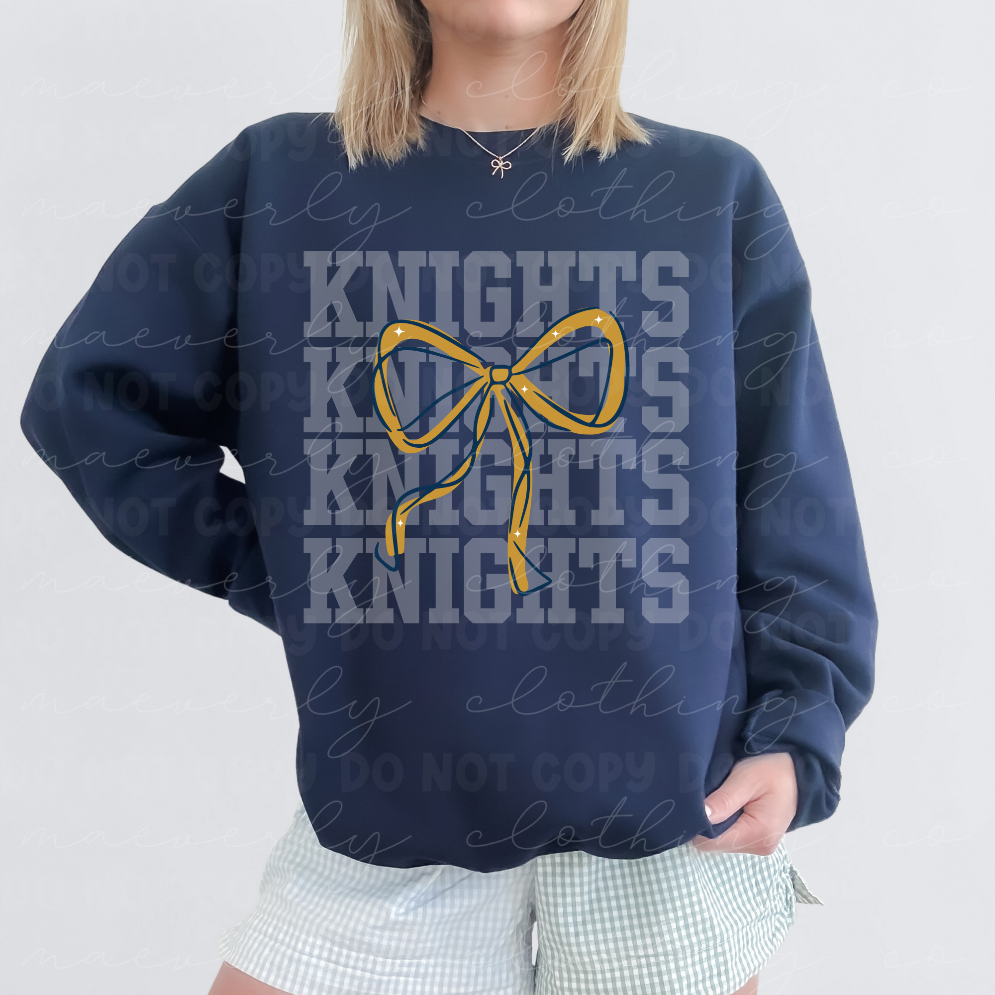 Hoban Knights Varsity Bow Tee/Crewneck