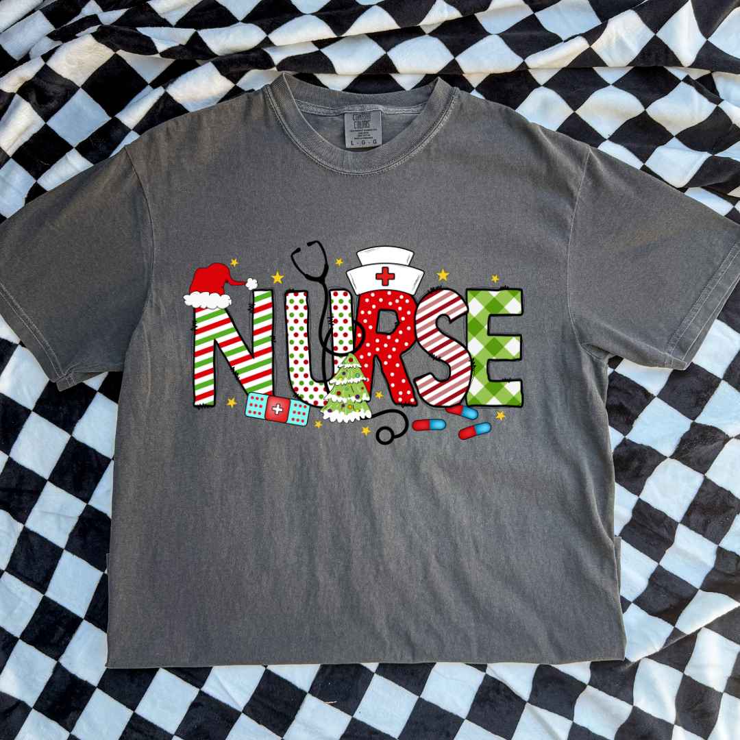 Cute Nurse Christmas Tee/Crewneck