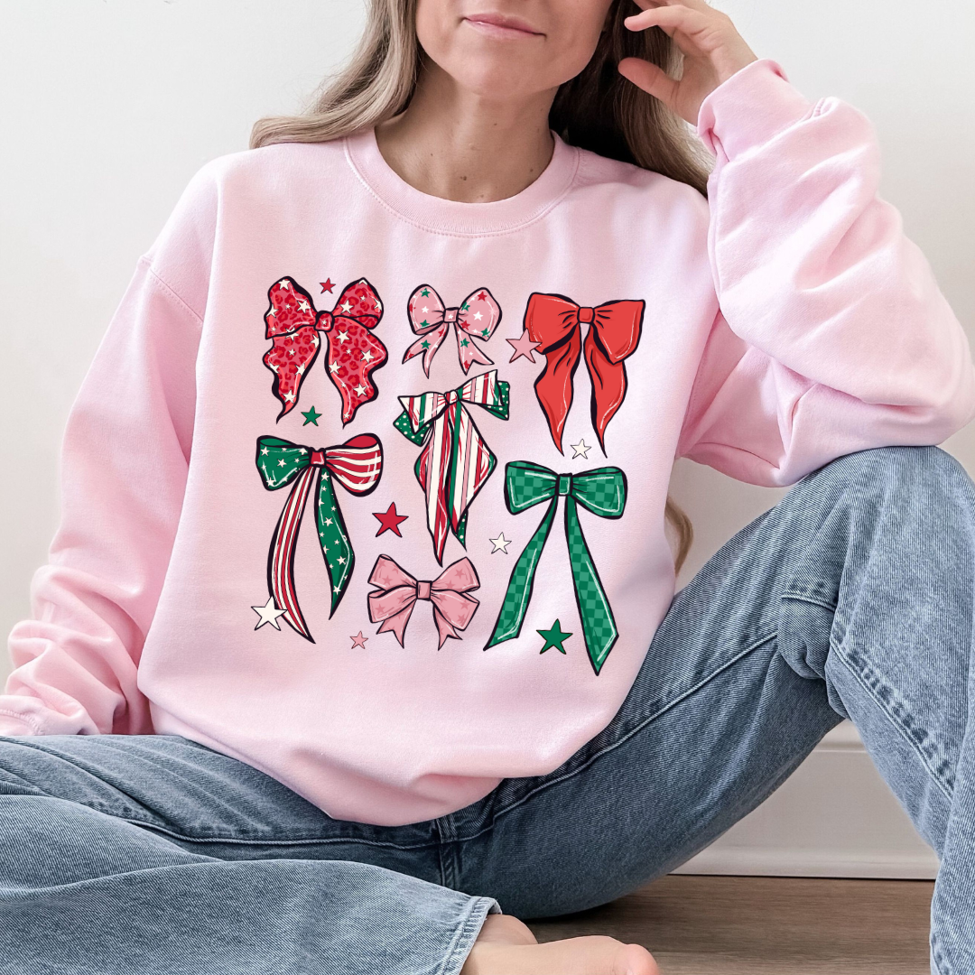 Christmas Bows Tee/Crewneck