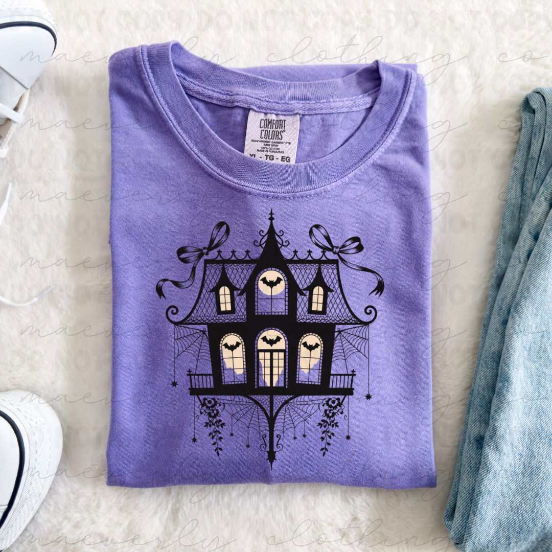Coquette Haunted House Tee/Crewneck