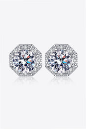 2 Carat Total Moissanite Stud Earrings