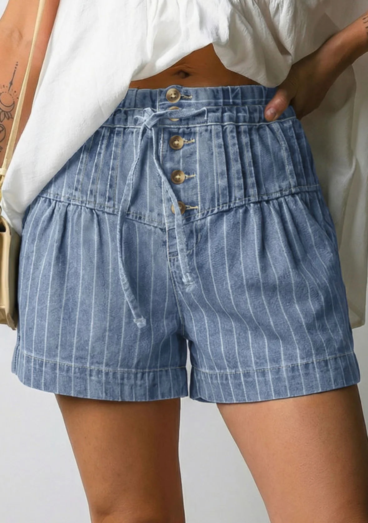 Coastal Pinstripe Shorts PREORDER