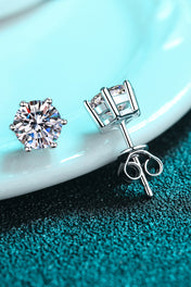 0.4 Total Carat Moissanite Stud Earrings