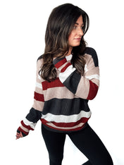 Striped Chic Sweater - PREORDER