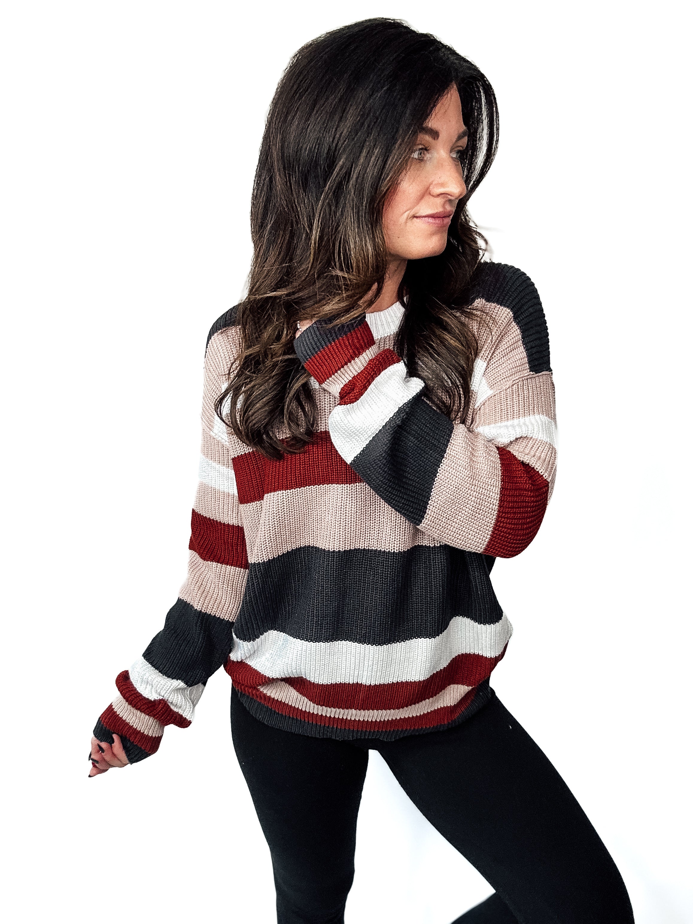 Striped Chic Sweater - PREORDER