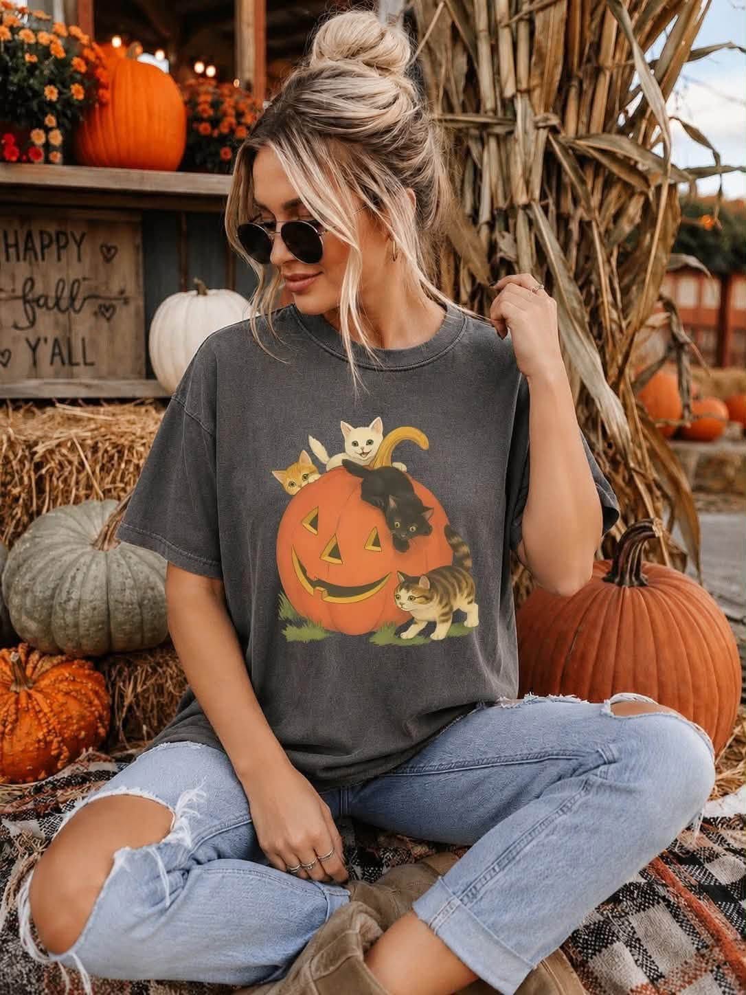 Fall Cats Graphic
