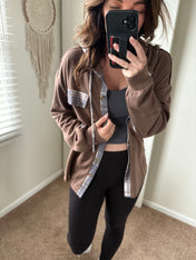 Plaid Mix Waffle Hooded Top PREORDER