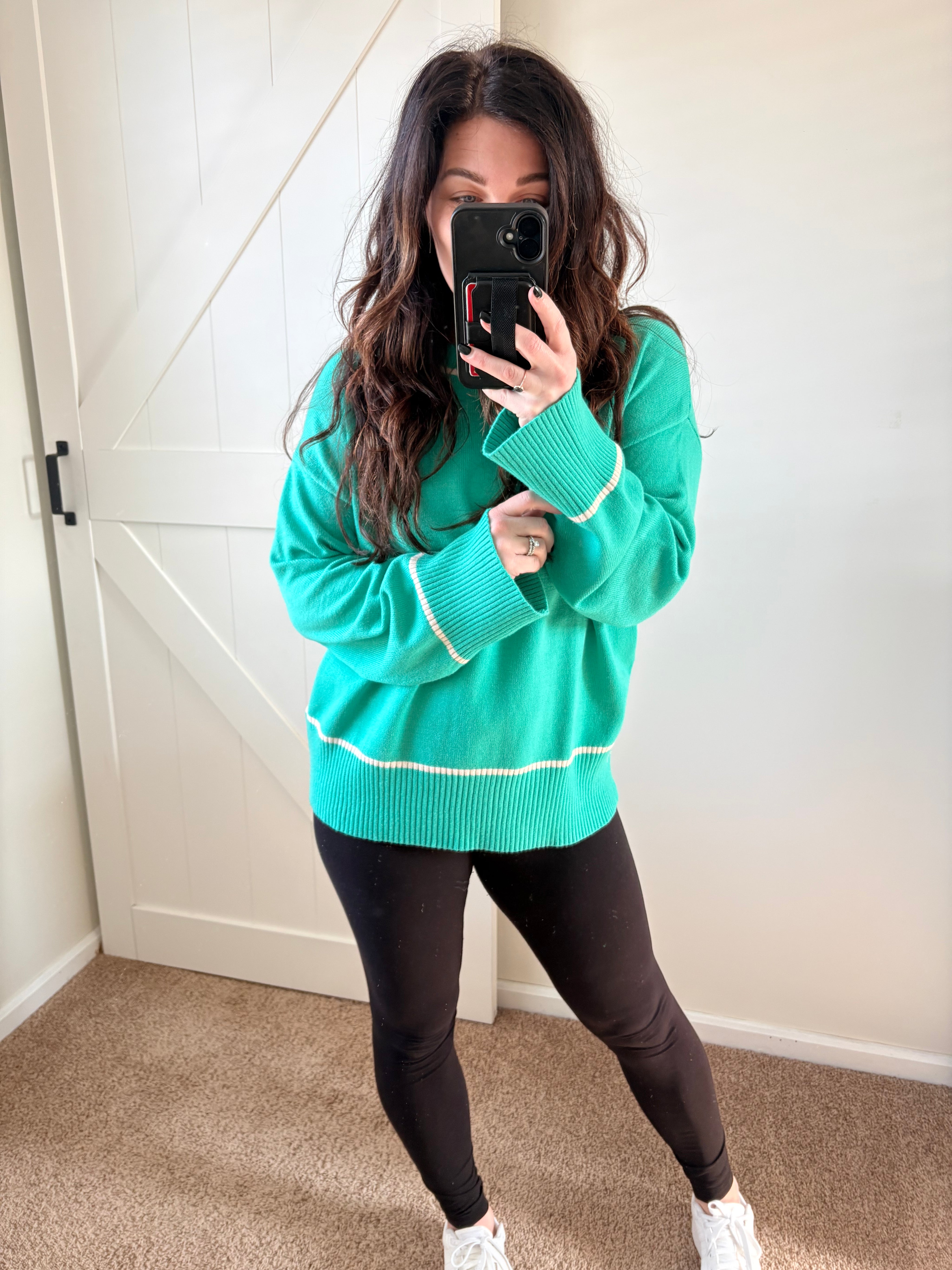 Contrast Trim Knit Sweater PREORDER