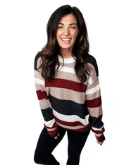 Striped Chic Sweater - PREORDER