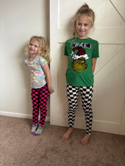 DOORBUSTER - Kids Buttery Soft Leggings - P/B Checkered