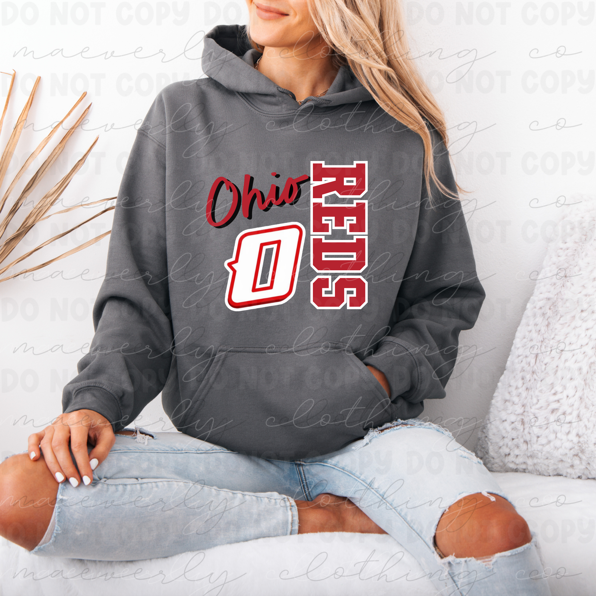 Ohio Reds Slanted Bold Graphic