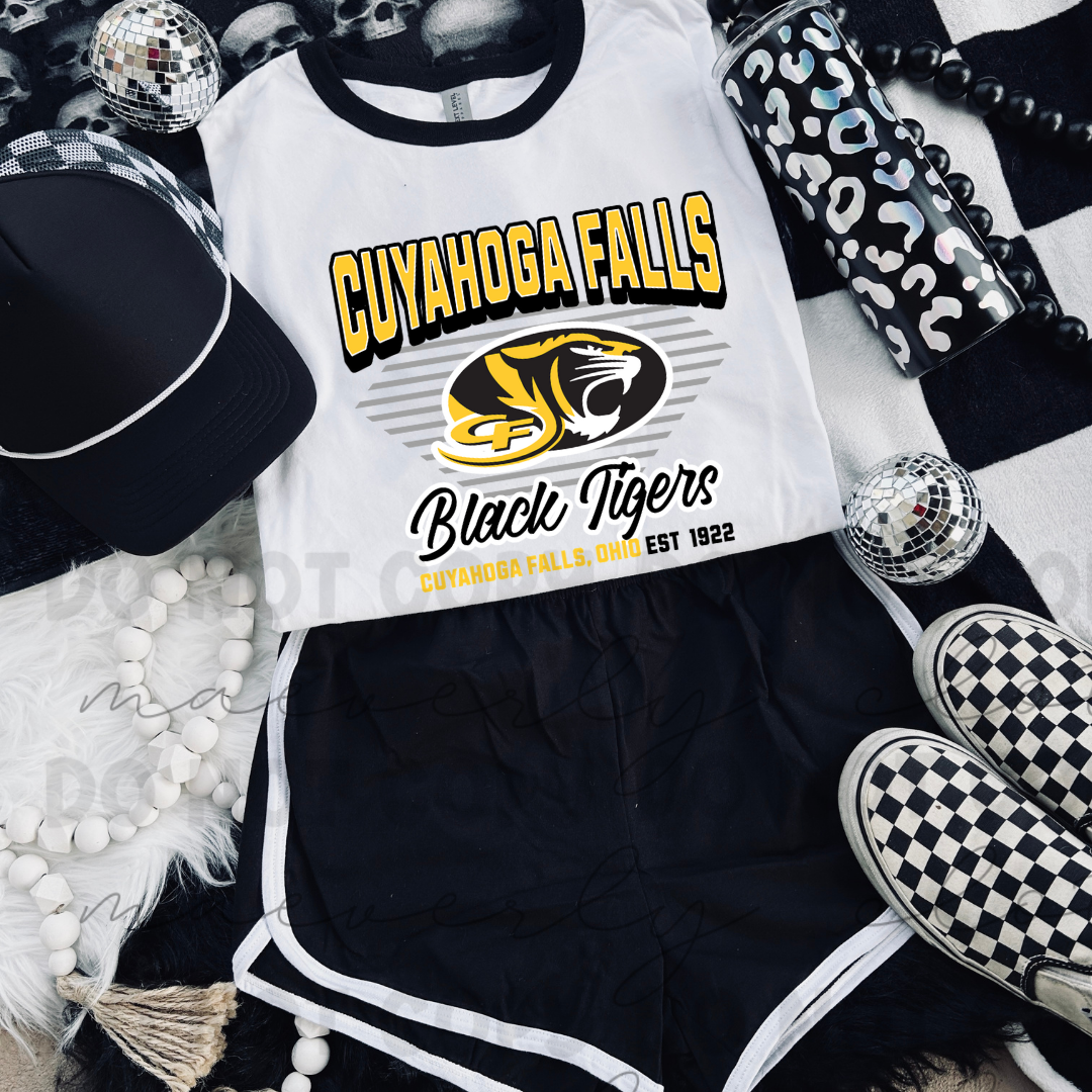 Cuyahoga Falls Varsity Lines Tee/Crewneck