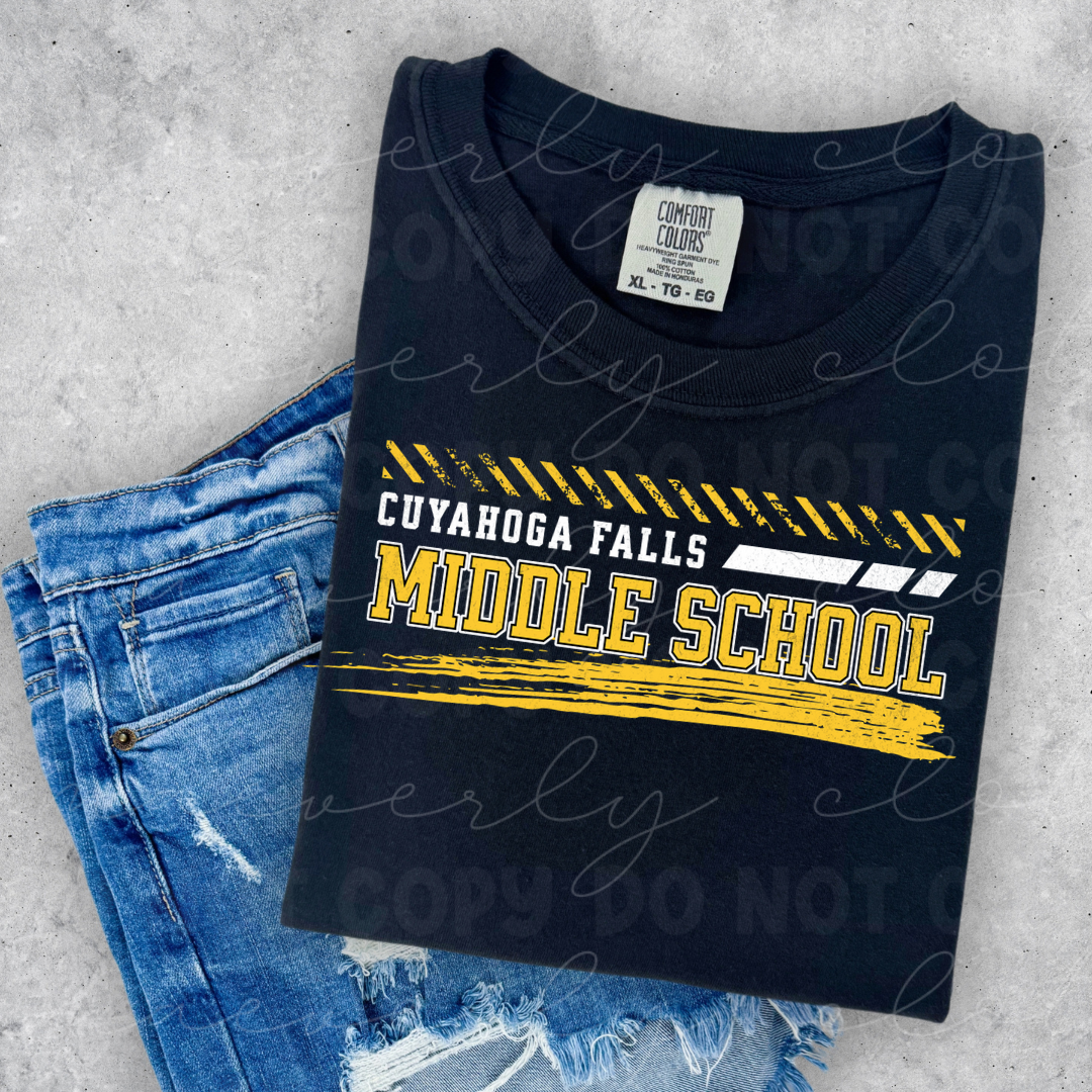 CF Middle School Grunge Time Mascot Tee/Crewneck