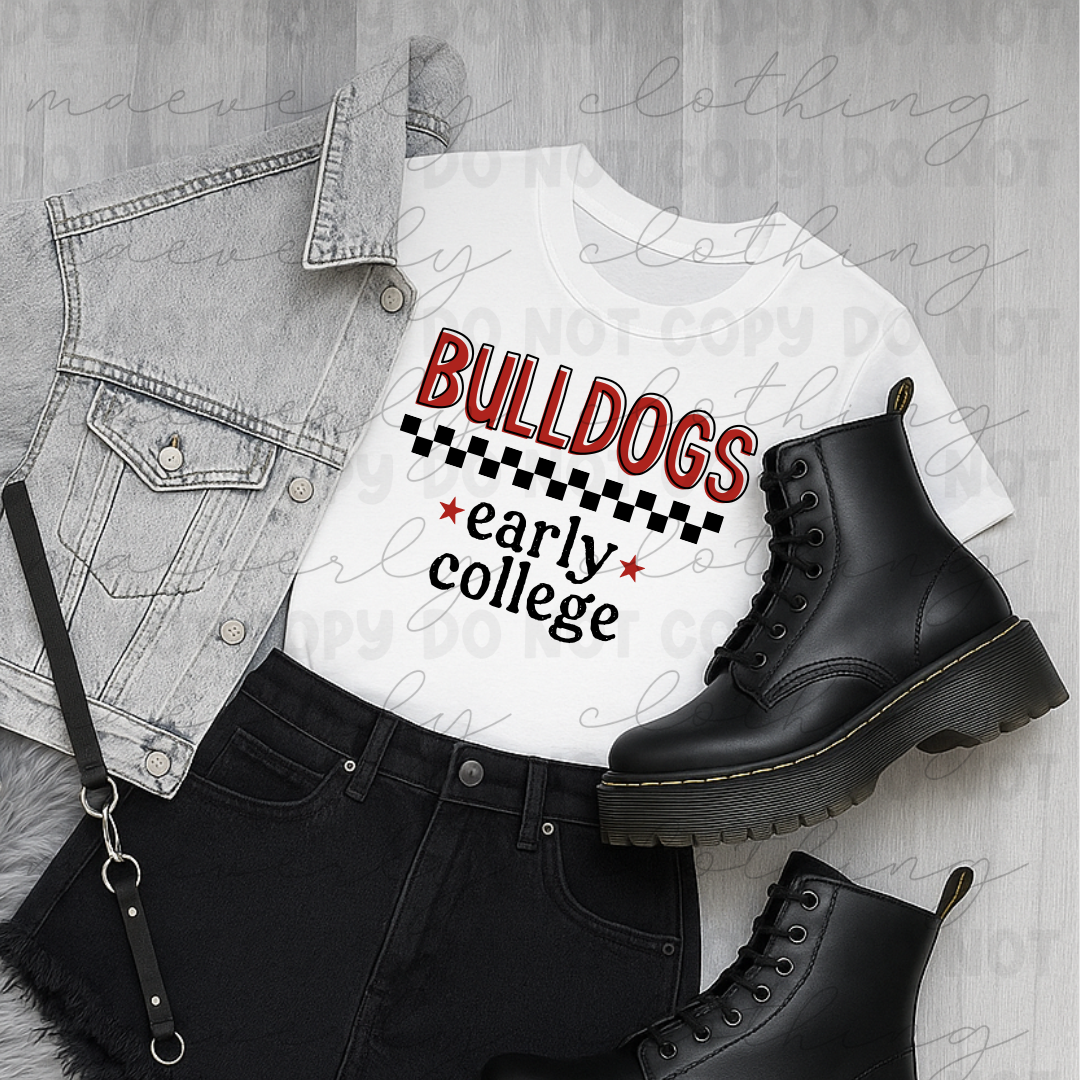Canton City Bulldogs Checkered Pride Tee/Crewneck