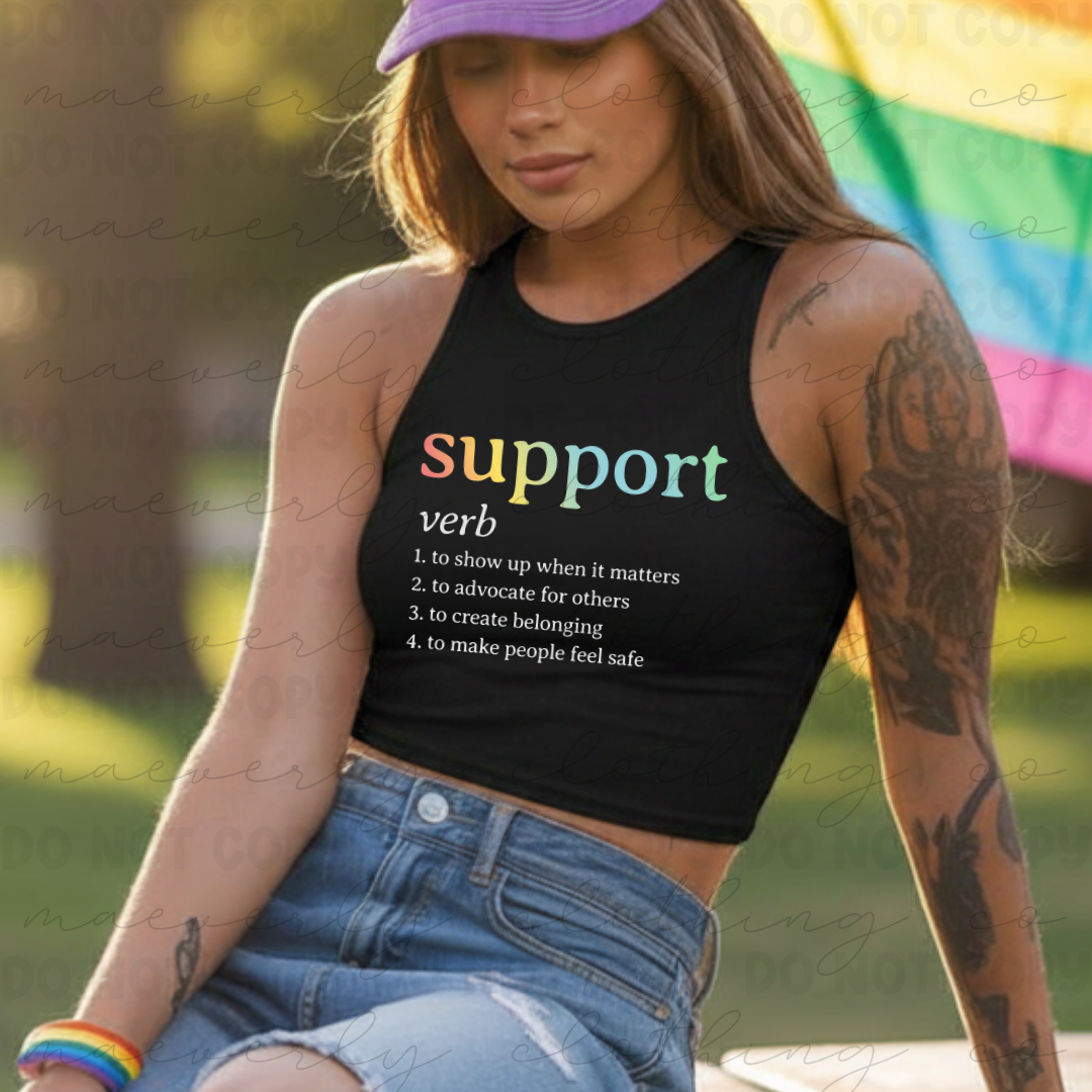 Support is a Verb Graphic