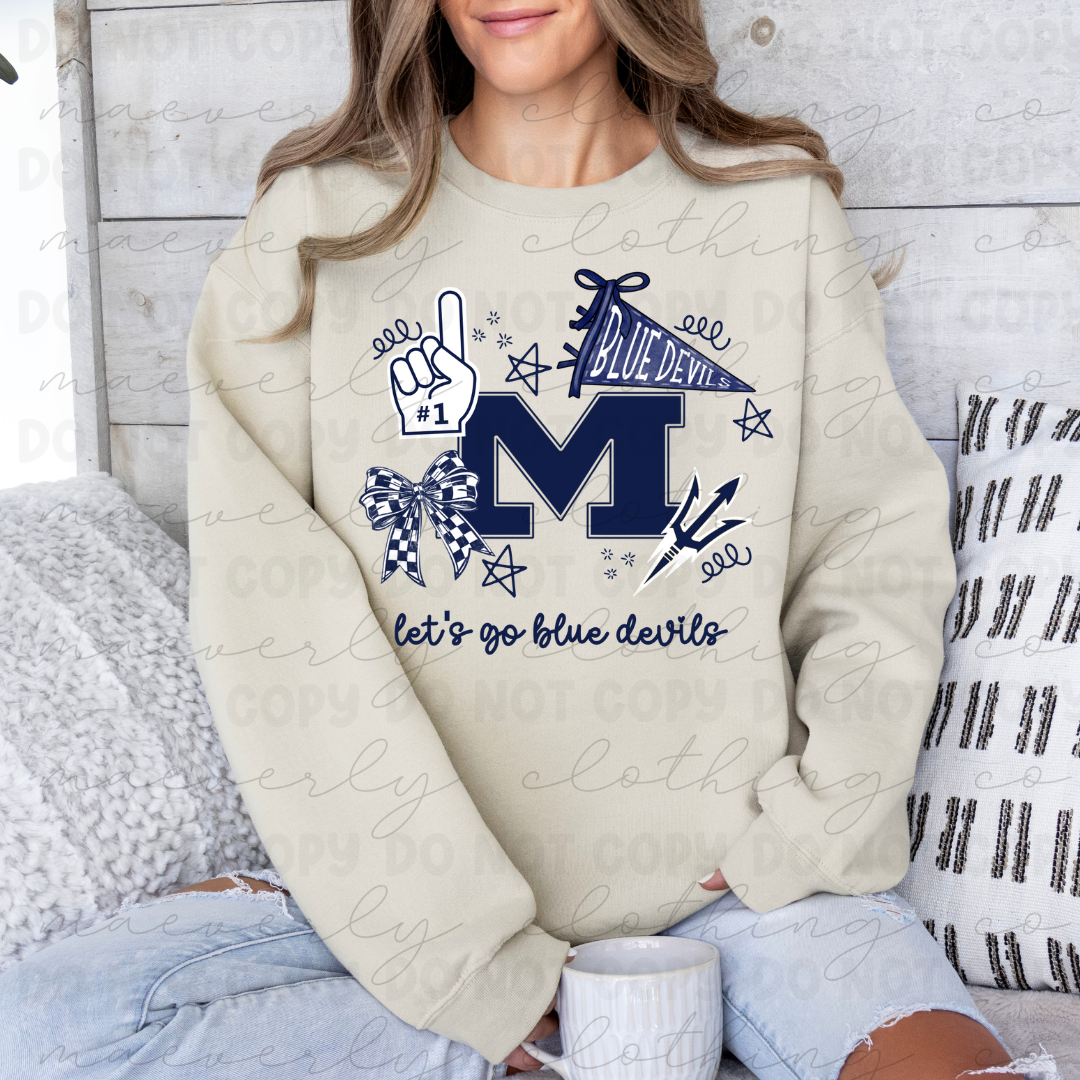 McDonald Blue Devils Pep Rally Pick Mascot Tee/Crewneck Preorder