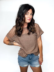 Free Fall Crochet Waffle Top - PREORDER