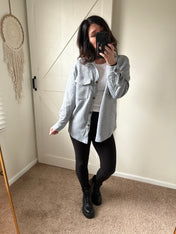 Quilted Coziness Shacket PREORDER