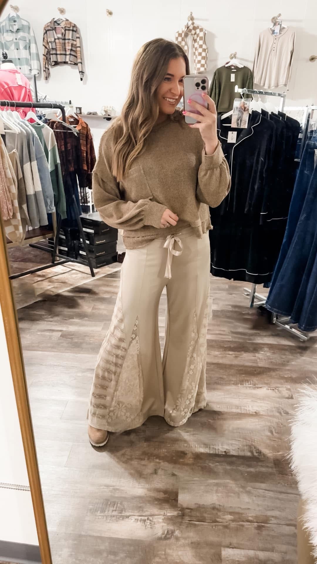 Boho Breeze Lace Wide Leg Pants - PREORDER