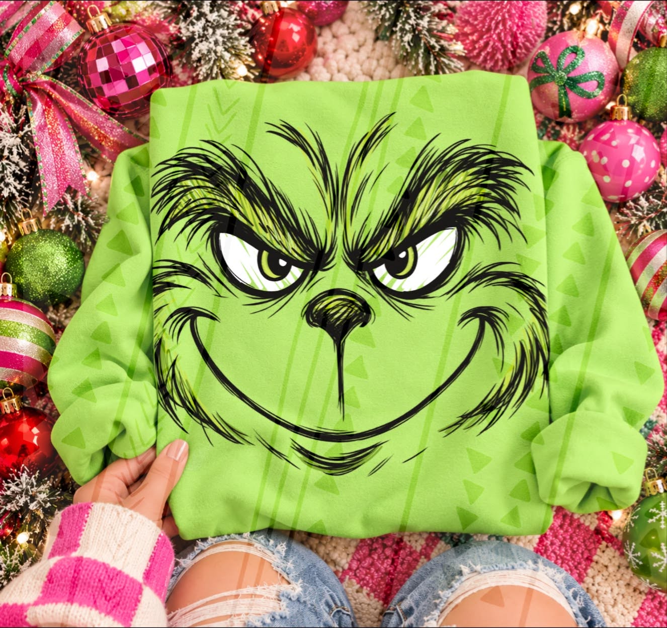 Just the Grinchy Face Crewneck Sweatshirt