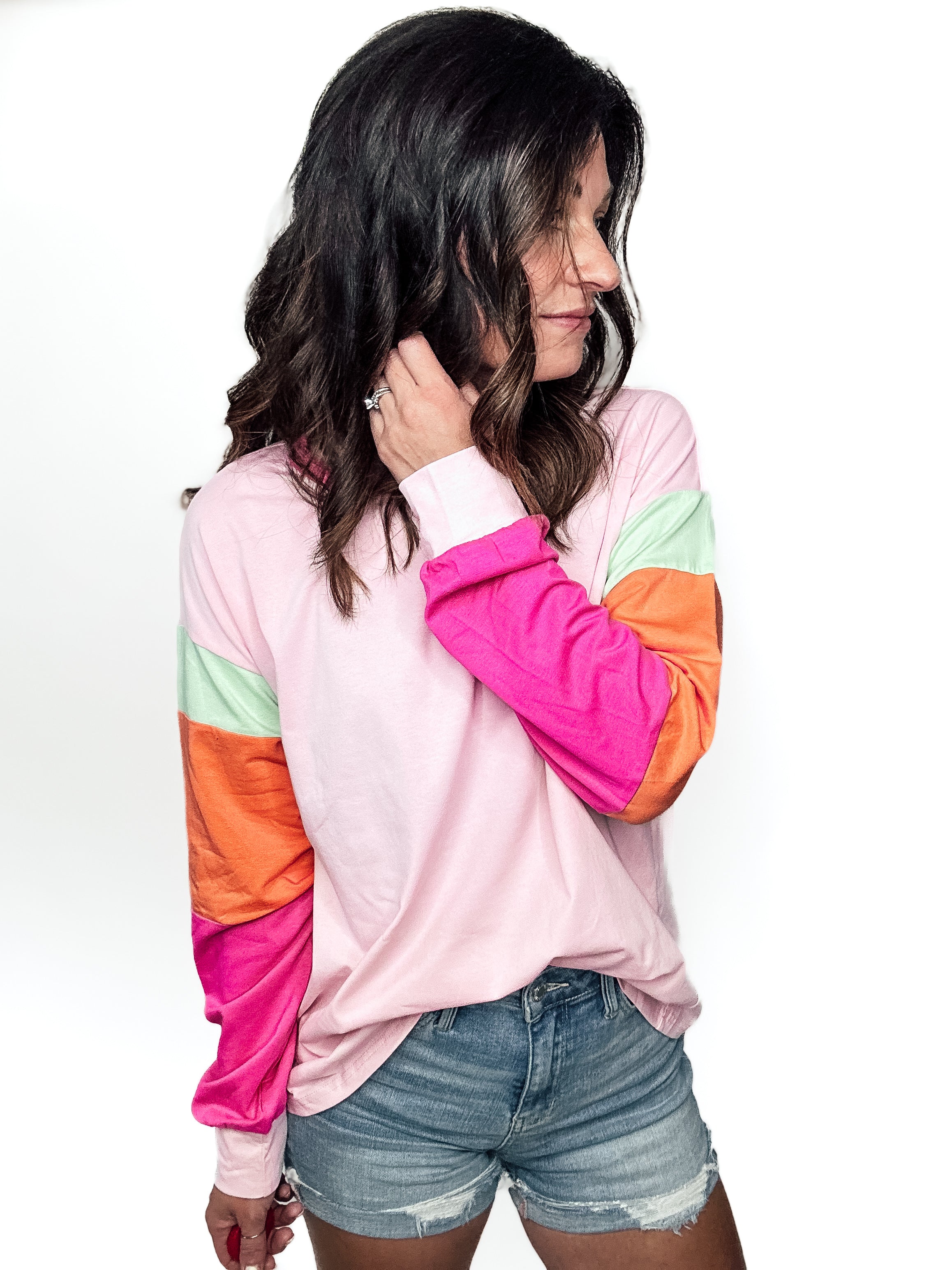 Bright Days Color Block Long Sleeve Top - PREORDER