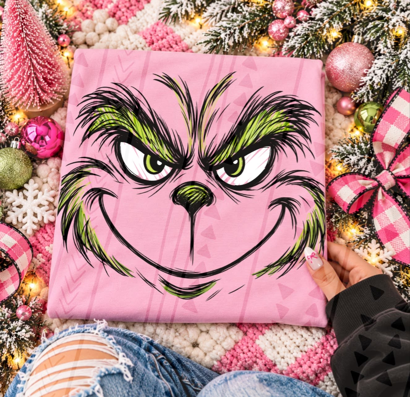 Just the Grinchy Face Crewneck Sweatshirt
