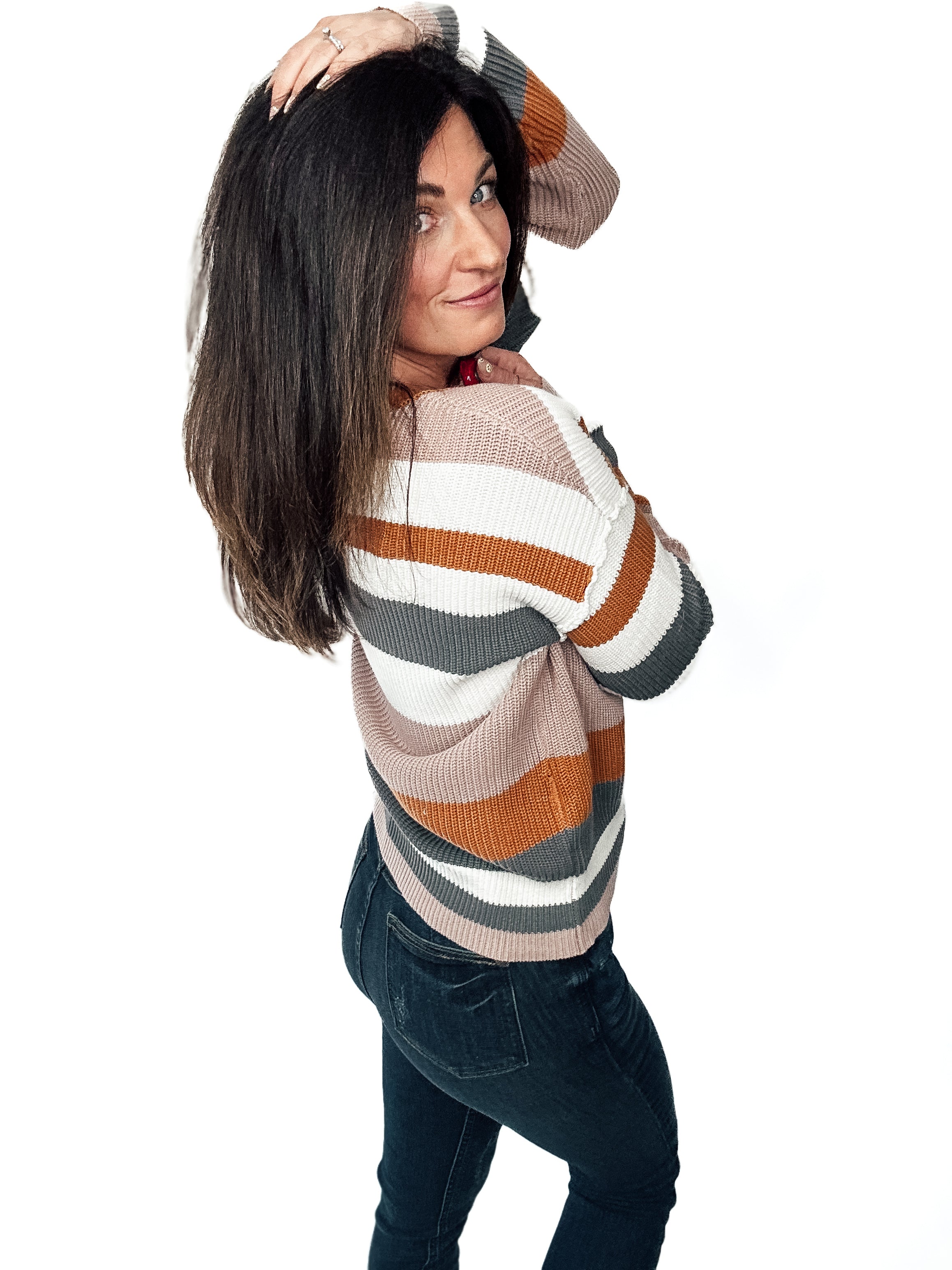 Striped Chic Sweater - PREORDER