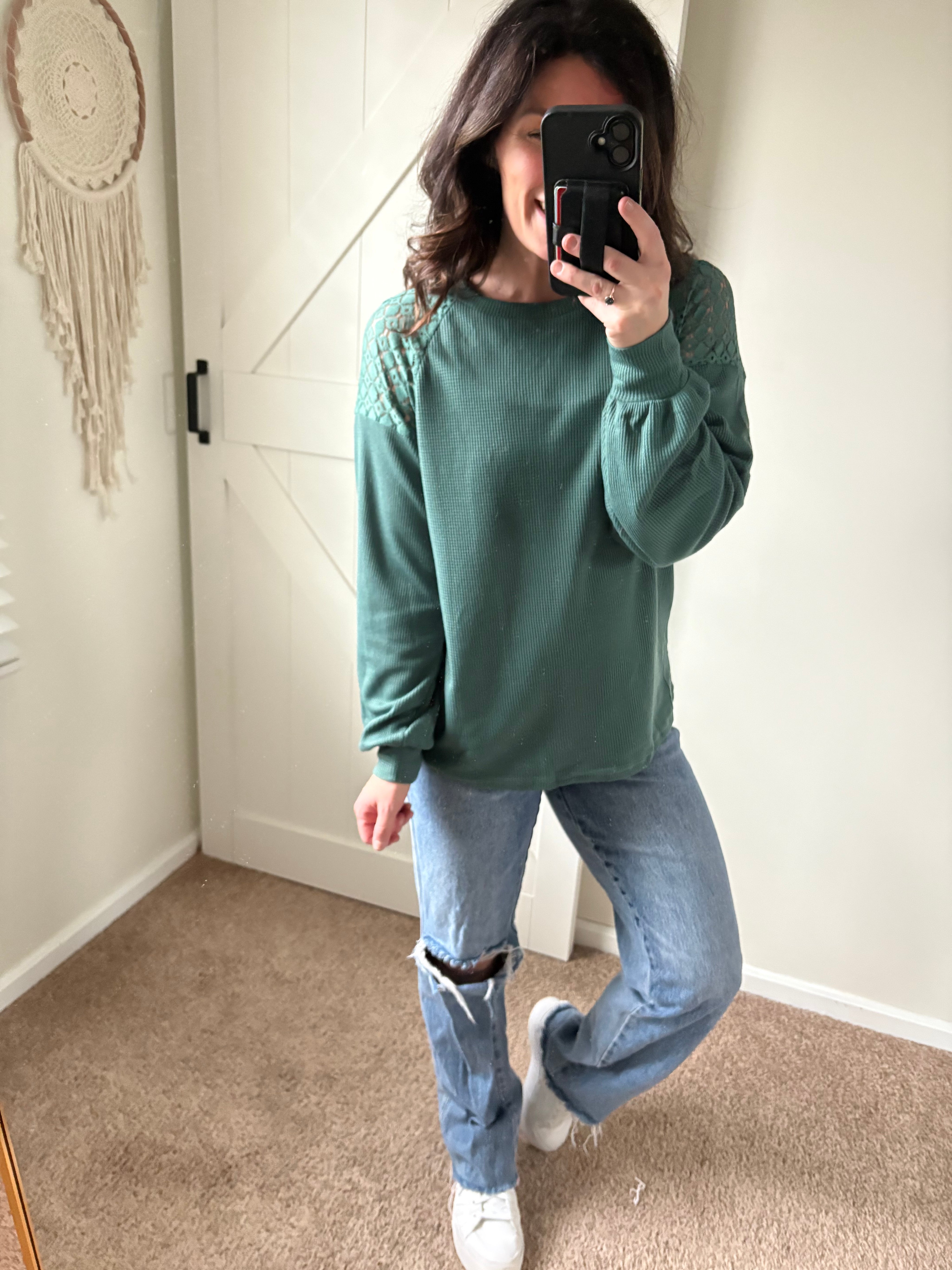 Sweet Detail Waffle Top PREORDER