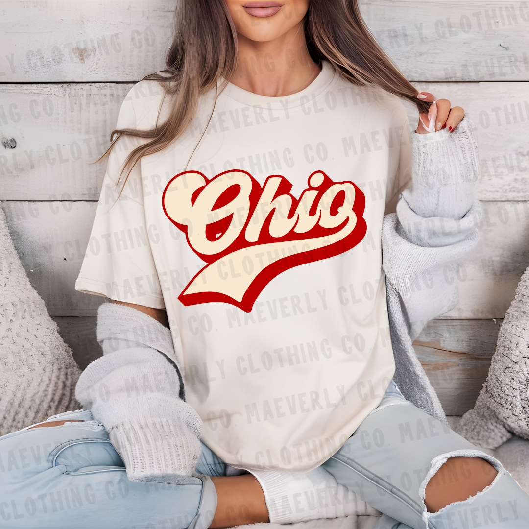 Vintage Ohio Script Tee/Crewneck