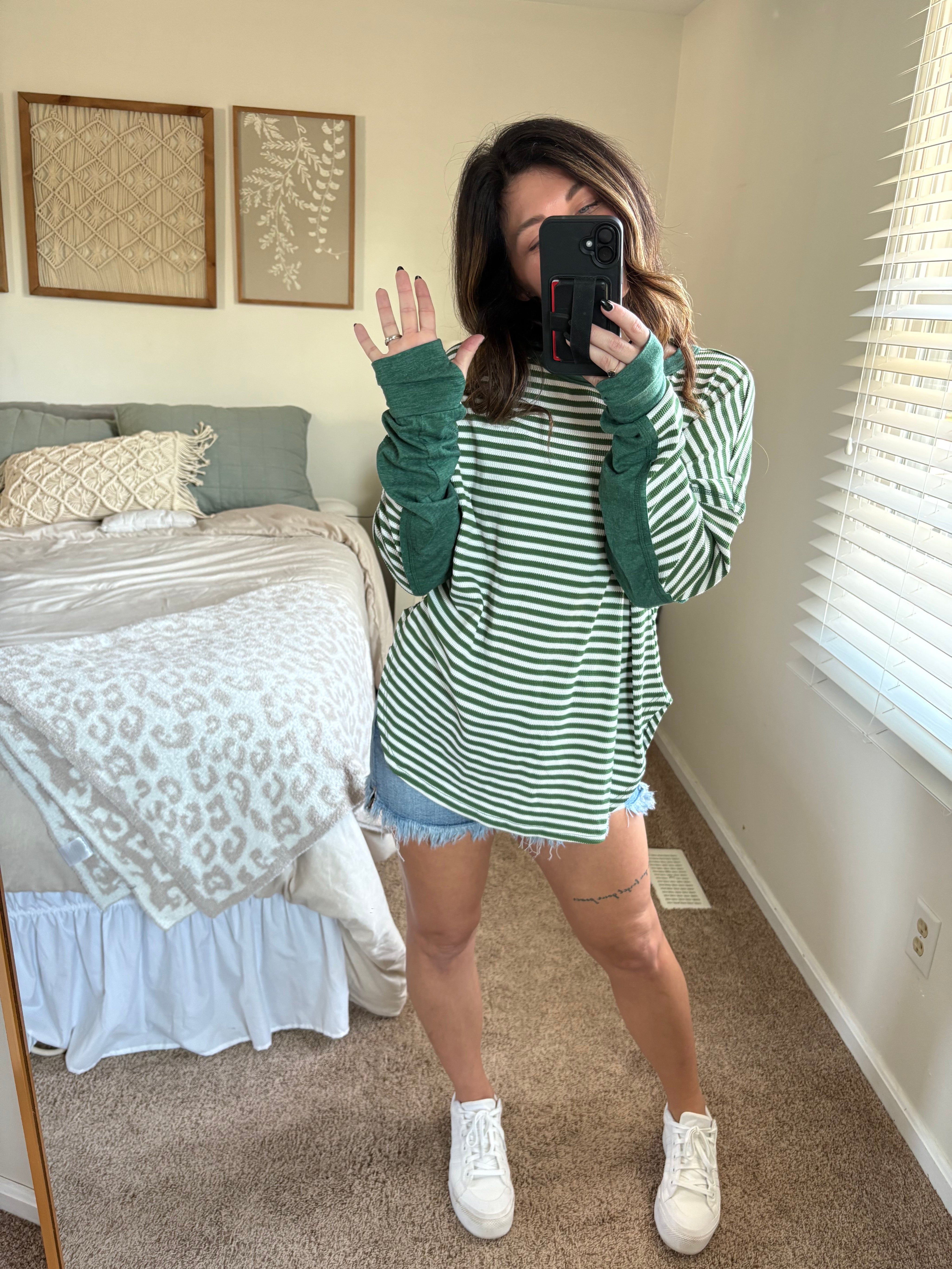 Stripe & Chill Thumbhole Top PREORDER