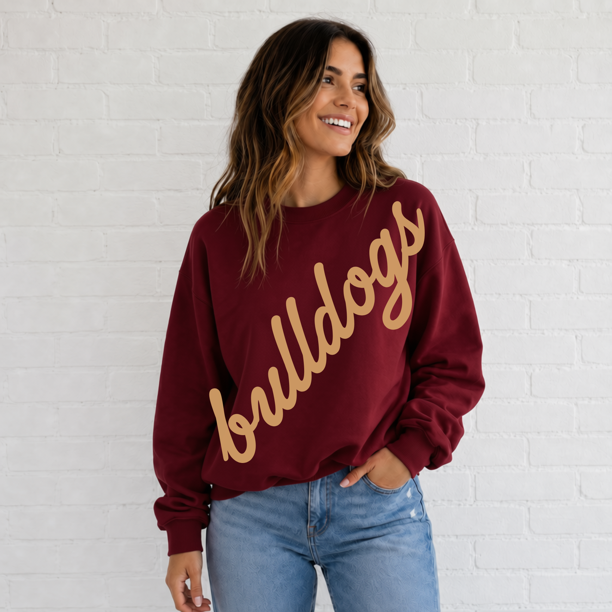 The Diagonal Name Crewneck || Woodland Elementary Fundraiser