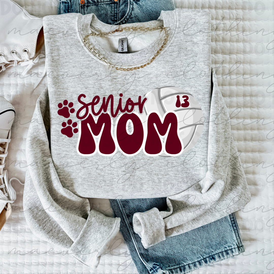 Volleyball Senior Mom Shirt - OPTION 1