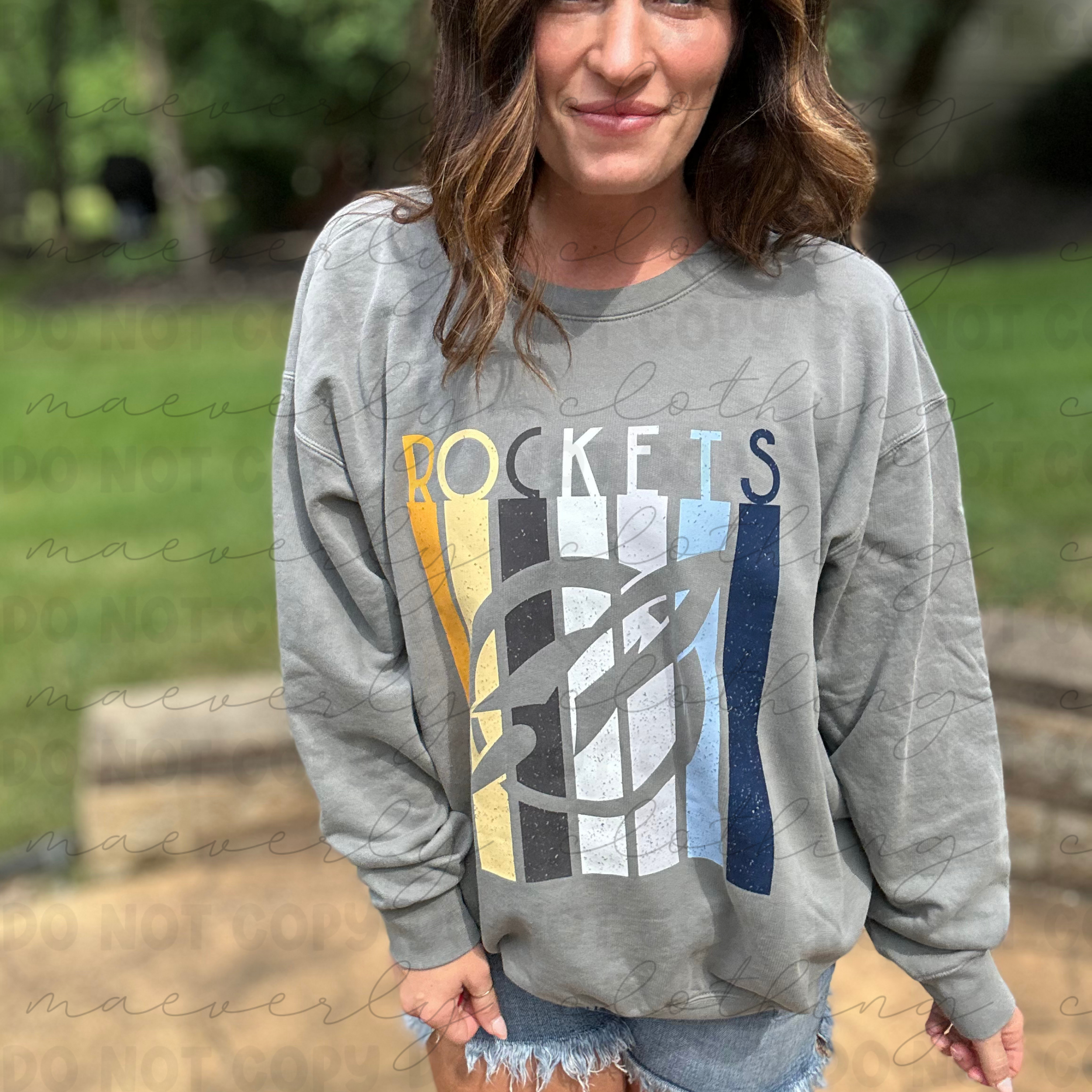 Streetsboro Rockets Panel Mascot Tee/Crewneck