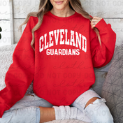Cleveland Guardians Varsity Distressed Tee/Crewneck