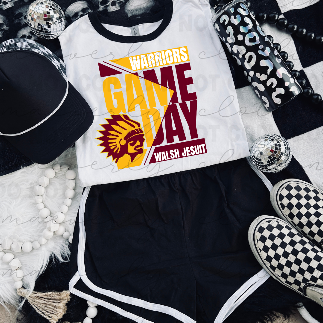 Walsh Warriors Game Day Vibes Tee/Crewneck