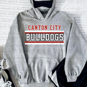 Canton City Bulldogs Retro Stripe Classic Tee/Crewneck