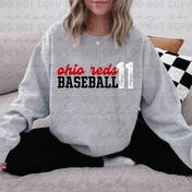 Ohio Reds Scripted and Stacked W/ Customization